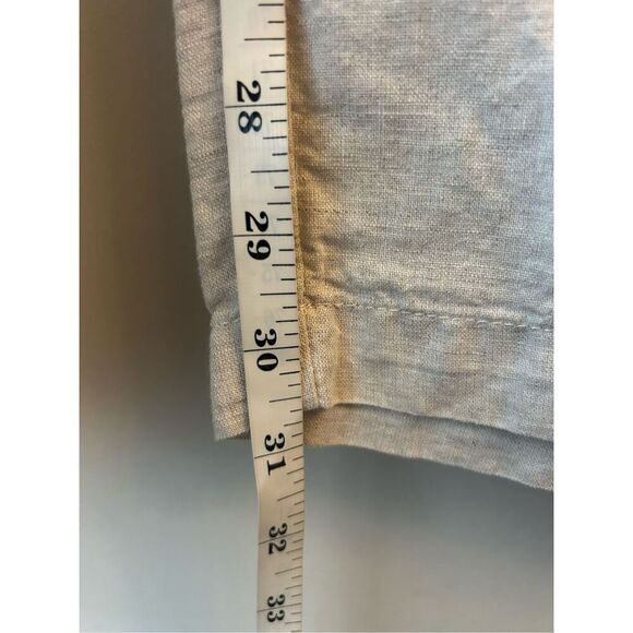Liz Claiborne Linen Wide-leg Pants sz 2X Neutral minimalist nautical Beachy - Picture 6 of 9